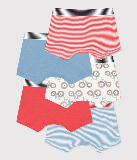 Lot de 5 boxers tracteur en coton petit garçon variante 1