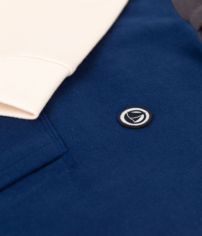 Sweatshirt &agrave; capuche enfant fille / gar&ccedil;on bleu MEDIEVAL/blanc MULTICO