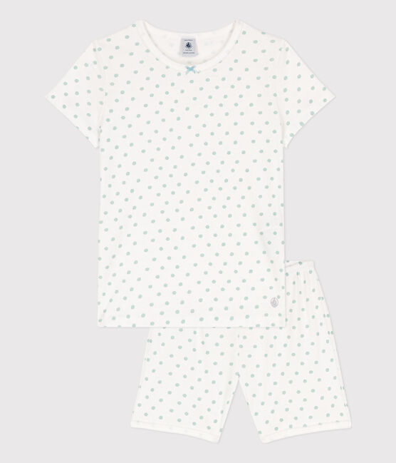 Pyjacourt à pois en coton petite fille MARSHMALLOW/ BOB
