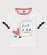 Tee-shirt manches courtes avec motif en coton bio bébé