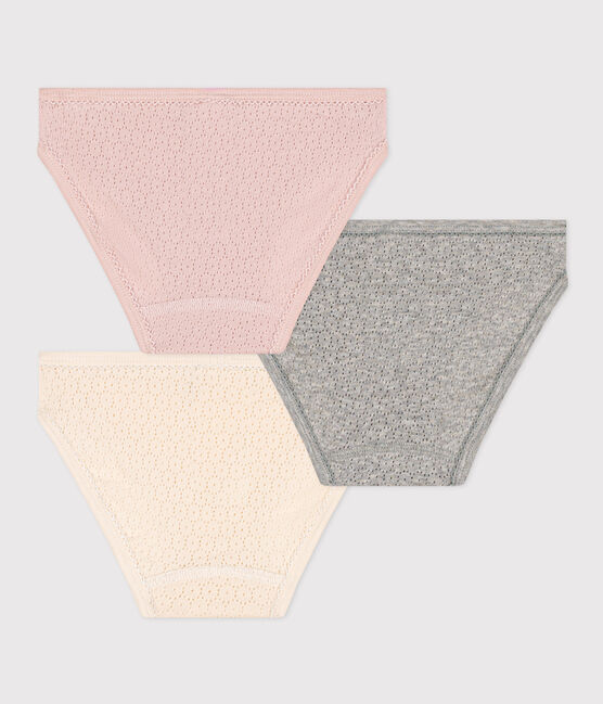 Lot de 3 culottes en coton ajouré petite fille variante 1