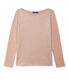 T-shirt femme manches longues en lin laqué