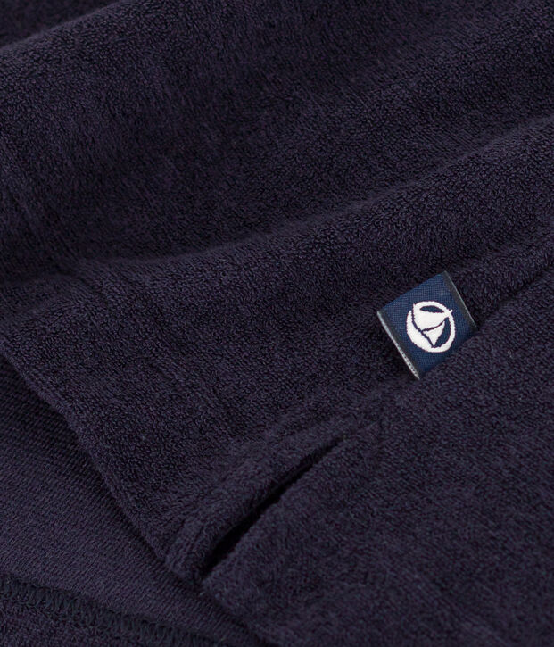 Tee-shirt le Boxy en coton &eacute;ponge femme bleu