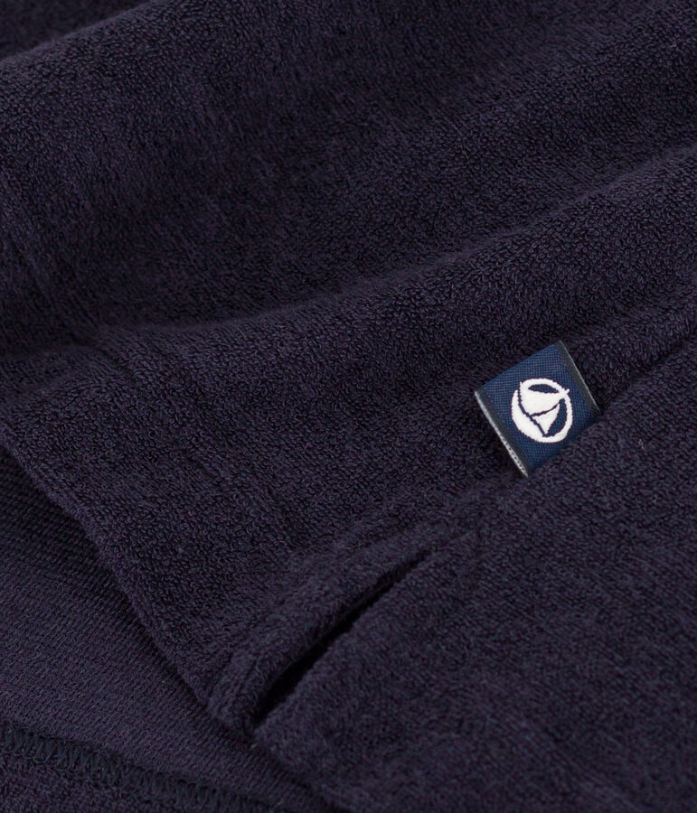 Tee-shirt le Boxy en coton &eacute;ponge femme bleu SMOKING