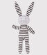 Doudou lapin à rayures bébé en jersey