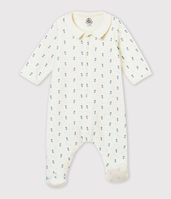 Bodyjama Bebe Garcon En Velours De Coton Imprime Marshmallow Multico Petit Bateau