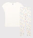 Pyjama sans manches fille en coton