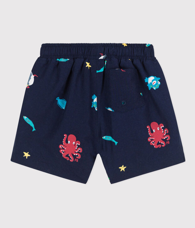 Short de bain b&eacute;b&eacute; en mati&egrave;re recycl&eacute;e bleu/multicouleur