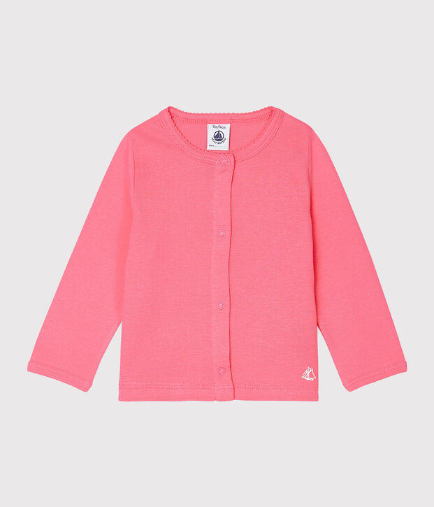 Cardigan l&eacute;ger b&eacute;b&eacute; fille-gar&ccedil;on rose