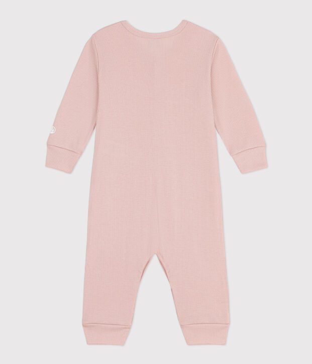 Dors-bien sans pieds en coton lyocell rose