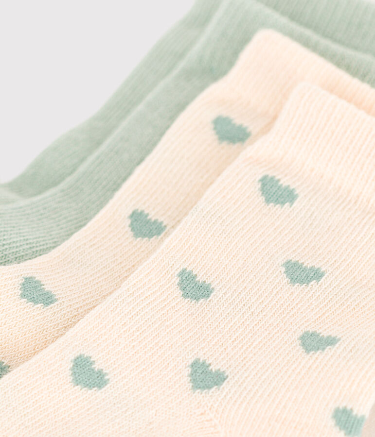 2 paires de chaussettes en coton c&oelig;urs b&eacute;b&eacute; variante 1
