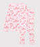Pyjama toile de Jouy Paris petite fille en coton rose FLEUR/rose GROSEILLER