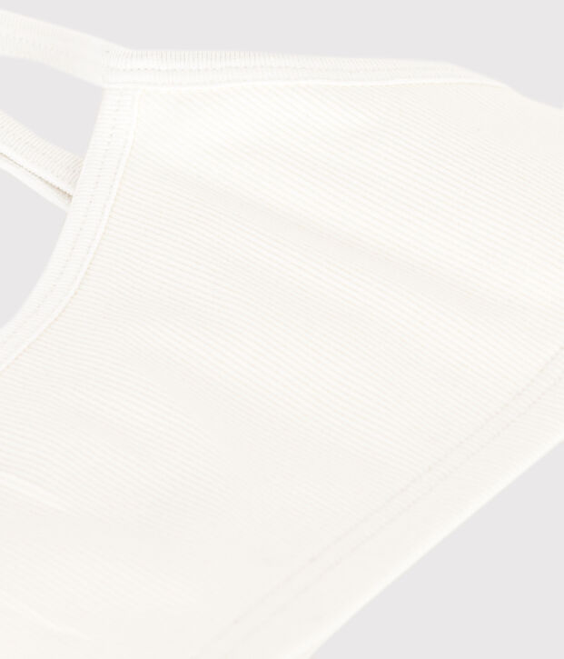 Brassi&egrave;re femme en coton &eacute;lasthanne blanc