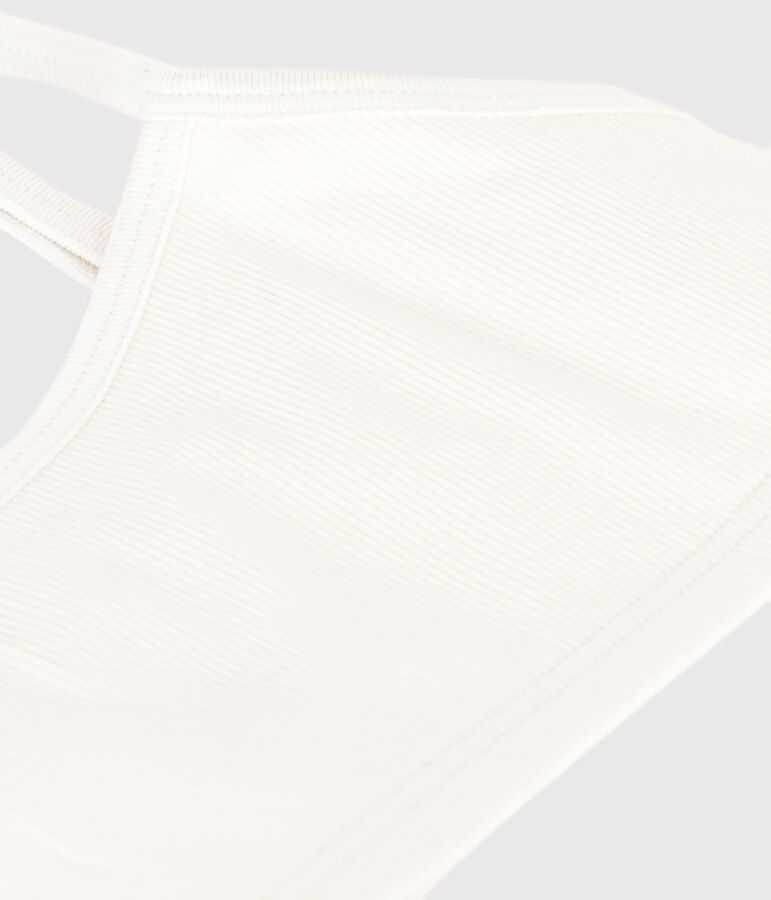 Brassi&egrave;re femme en coton &eacute;lasthanne blanc