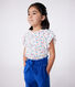 Teeshirt enfant en coton manches courtes fleuri