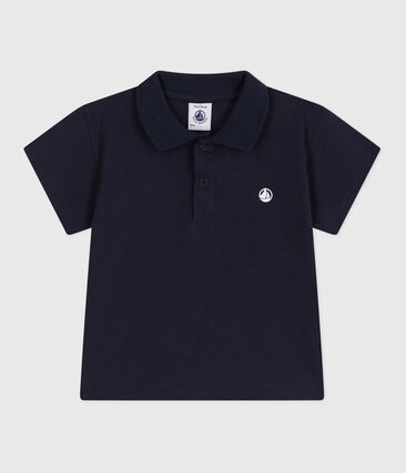 Polo bébé en coton manches courtes uni
