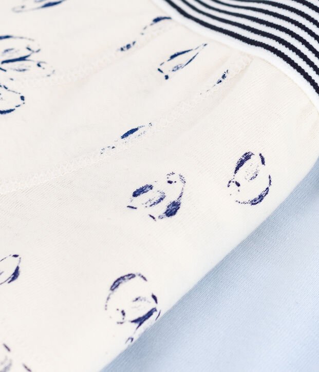 Lot de boxers enfant en coton imprim&eacute; pingouins multicouleur