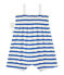Combicourt bébé fille à bretelles blanc MARSHMALLOW/bleu PERSE