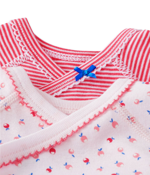 Lot de 2 bodies naissance b&eacute;b&eacute; fille blanc