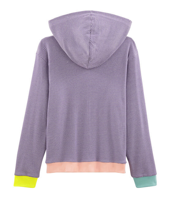 Sweat à capuche femme violet REAL/blanc MARSHMALLOW