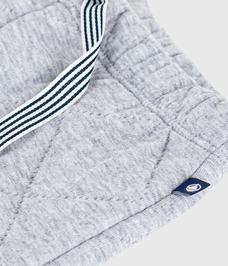 Pantalon b&eacute;b&eacute; en coton &eacute;pais uni gris