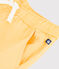 Bermuda short enfant en coton uni jaune