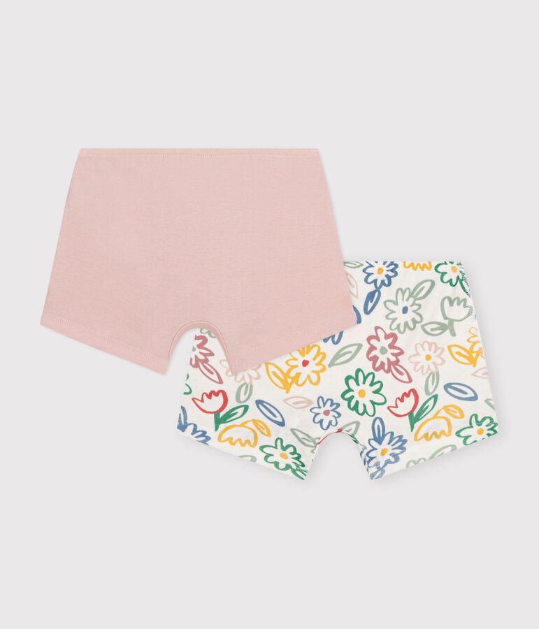 Lot de 2 shorties fleur en coton enfant variante 1