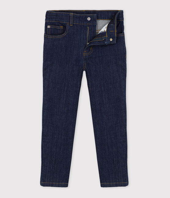 Pantalon droit en denim enfant garçon BLEU FONCE