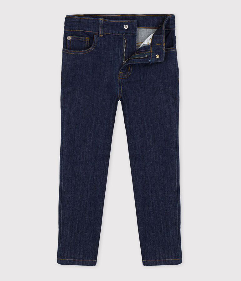 Pantalon droit en denim enfant gar&ccedil;on bleu