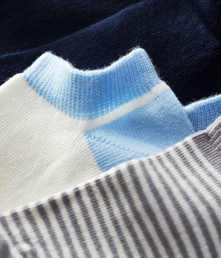 Lot de 3 paires de chaussettes enfant fille-gar&ccedil;on multicouleur