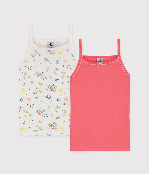 Lot de chemises &agrave; bretelles petite fille imprim&eacute; fleuri multicouleur