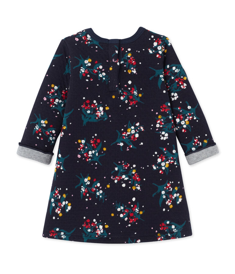 Robe b&eacute;b&eacute; fille en tubique imprim&eacute; bleu/multicouleur