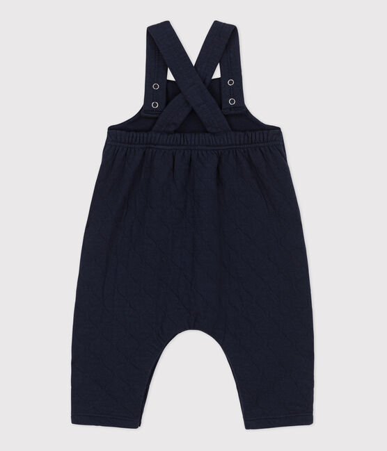 Salopette bébé matelassée en coton bleu SMOKING