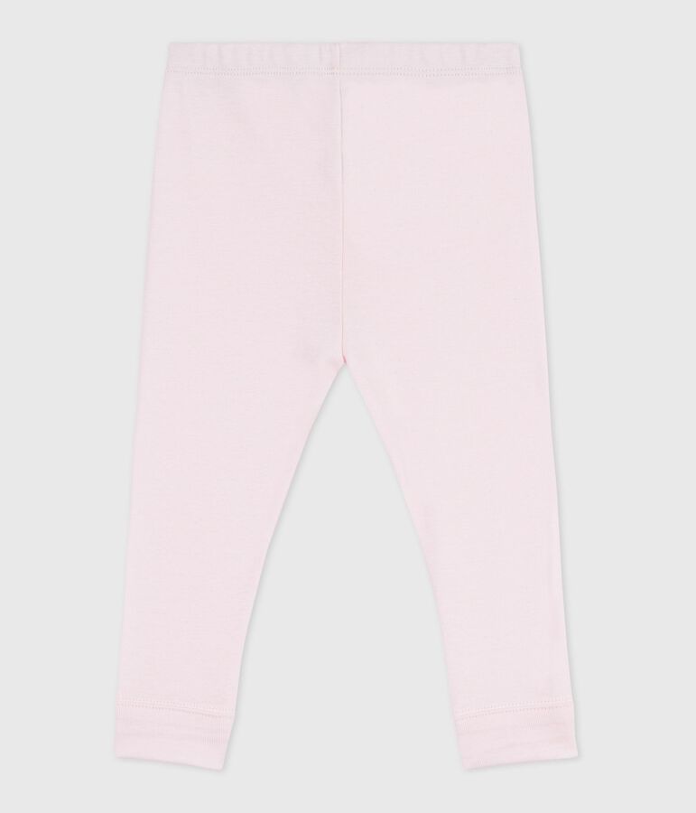 Legging b&eacute;b&eacute; en coton uni rose BARELY