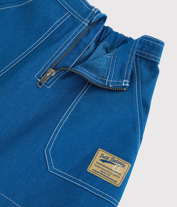 Jupe en serge enfant fille bleu