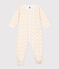 Pyjama bébé fleurs en tubique blanc MARSHMALLOW/blanc MULTICO