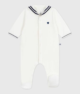 Pyjama b&eacute;b&eacute; en velours &agrave; col vareuse
