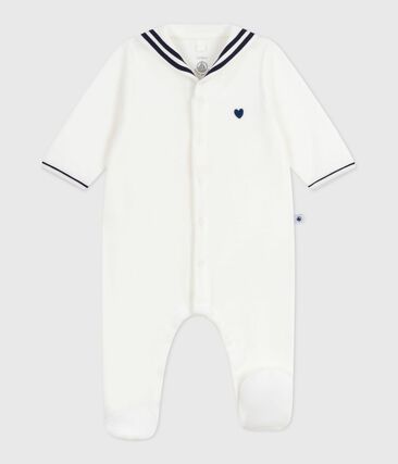 Pyjama bébé en velours à col vareuse