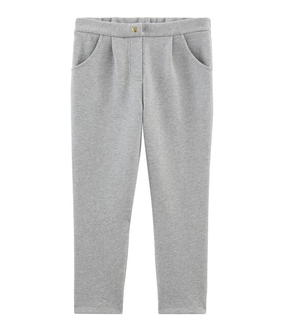 Pantalon maille enfant fille gris SUBWAY CHINE
