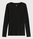 T-shirt en laine et coton Femme