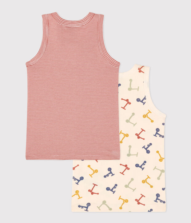 Lot de 2 d&eacute;bardeurs trottinette en coton enfant multicouleur