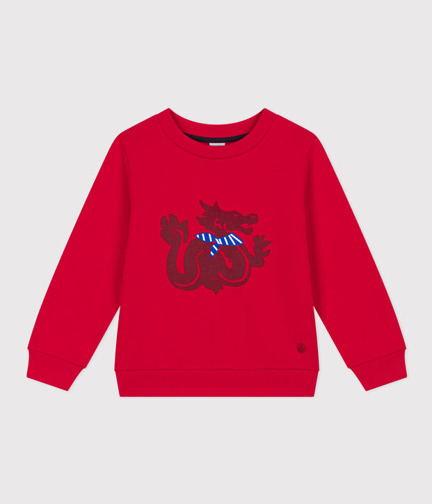 Sweatshirt en molleton enfant gar&ccedil;on rouge