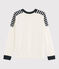 Sweat shirt Femme blanc MARSHMALLOW/bleu SMOKING