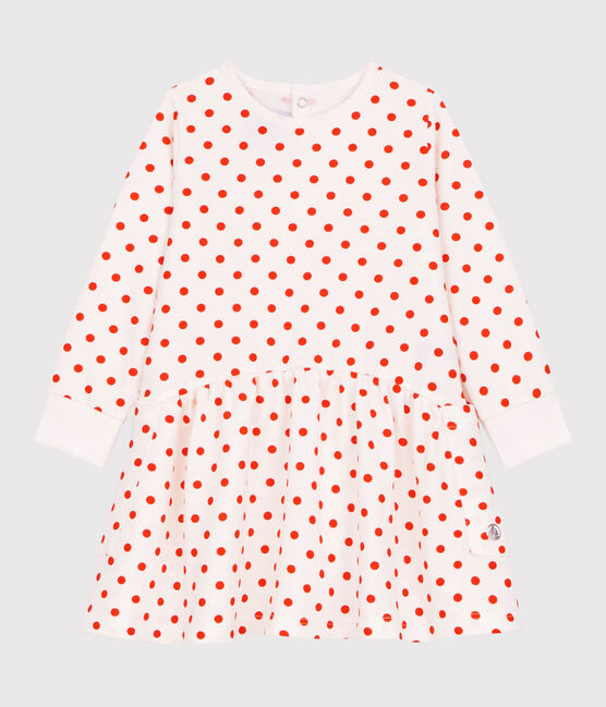 Robe en molleton bébé. blanc MARSHMALLOW/ CAROTTE