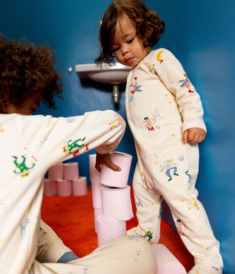 Dors-bien Paris b&eacute;b&eacute; en molleton blanc AVALANCHE/ MULTICO