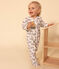 Pyjama bébé tracteurs en velours blanc MARSHMALLOW/blanc MULTICO