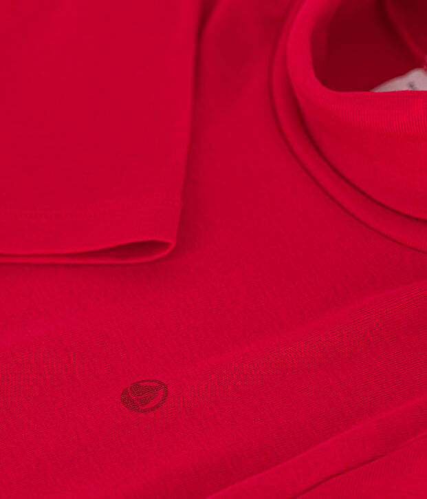 Sous-pull en coton enfant fille / gar&ccedil;on rouge