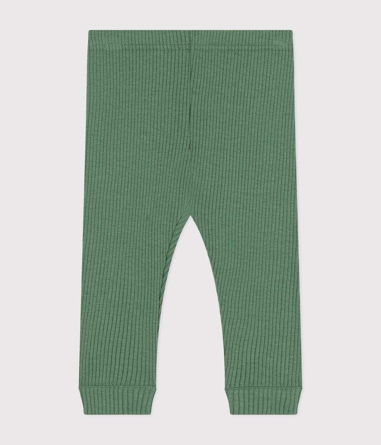 Legging en coton b&eacute;b&eacute; vert PALMERAIE
