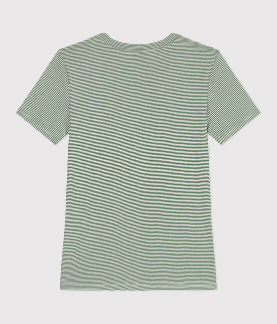 Tee-shirt Femme l'Iconique en coton rayé PALMERAIE/ MARSHMALLOW