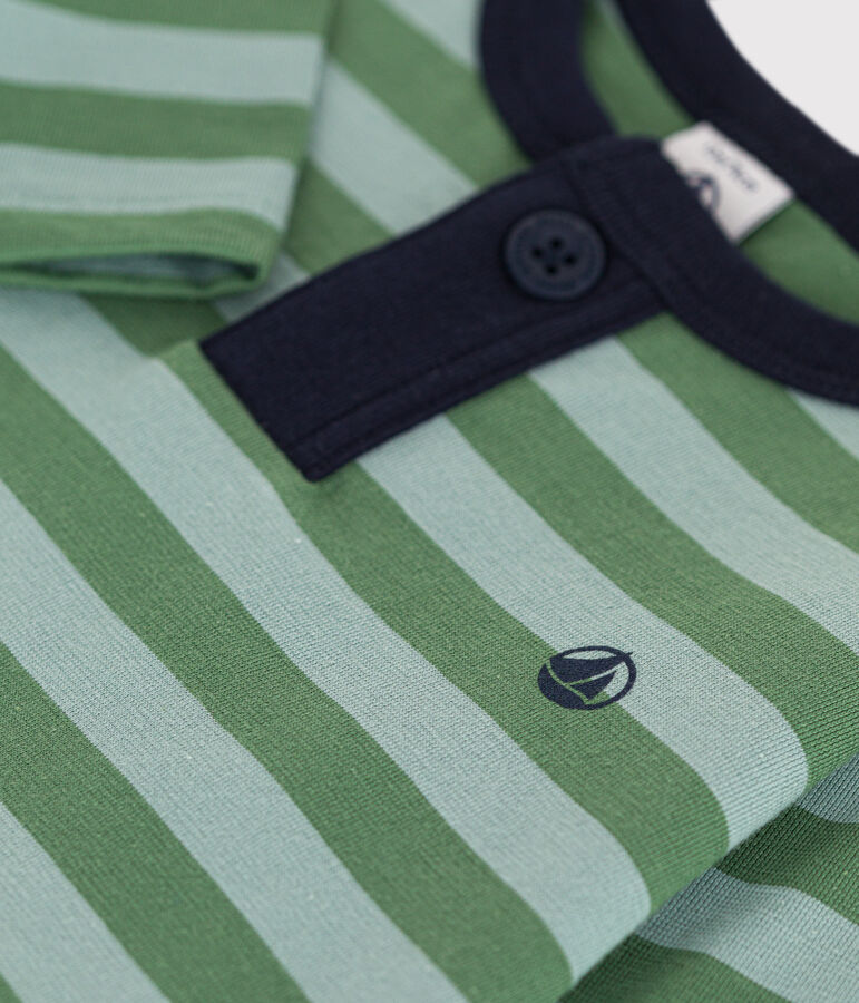 Tee-shirt manches longues en jersey fin b&eacute;b&eacute; vert PALMERAIE/ PAUL